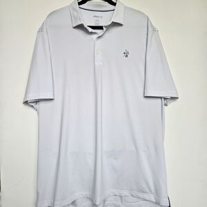 Johnnie-O Striped Performance Polo Golfer Logo Size-XXL